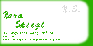 nora spiegl business card